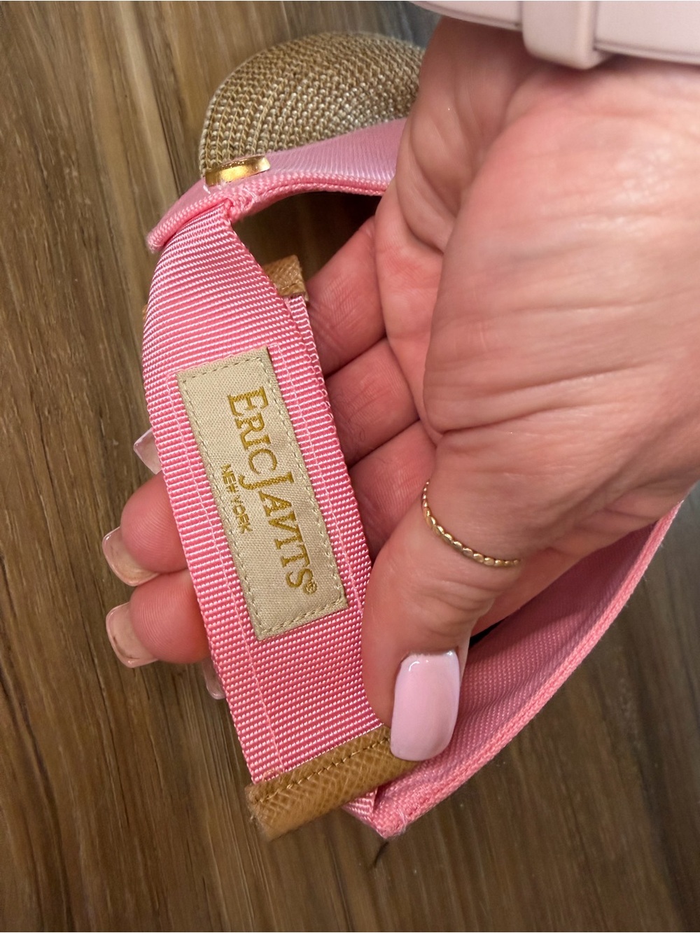 Eric Javits Pink Champ Straw Visor RARE Color - Picture 3 of 8